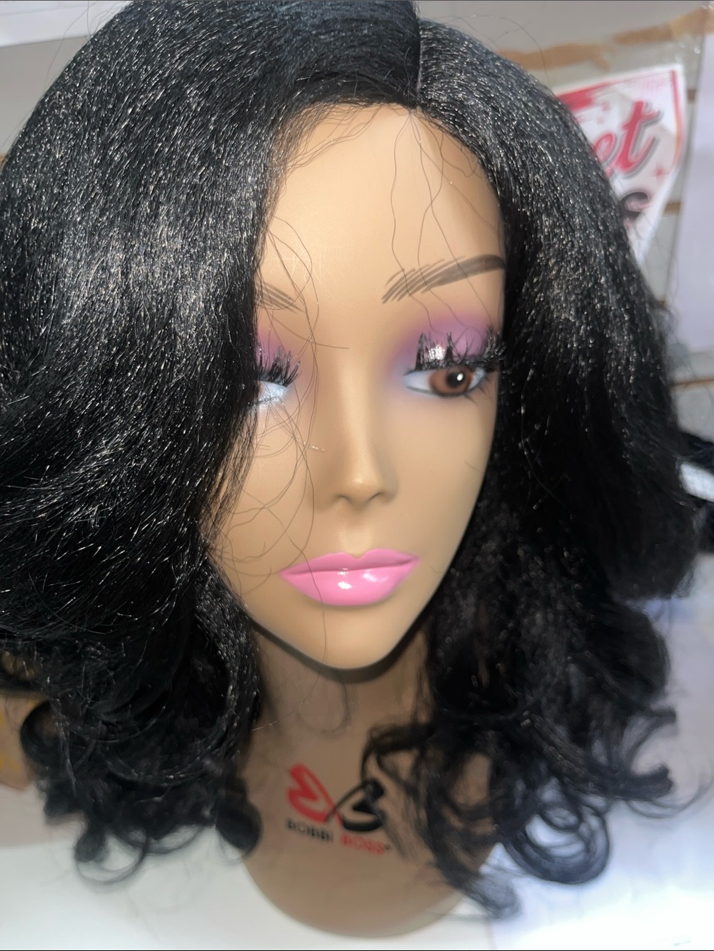 Black  Wig with Soft Waves - Women Hair